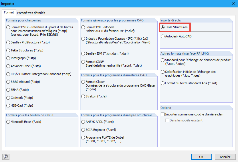 Direkter Import in RFEM