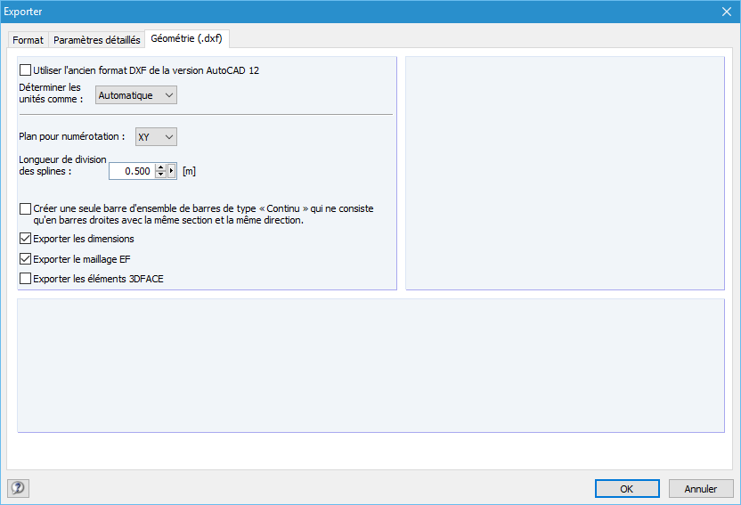 Exportmöglichkeit des FE-Netzes als dxf- oder Excel-Datei