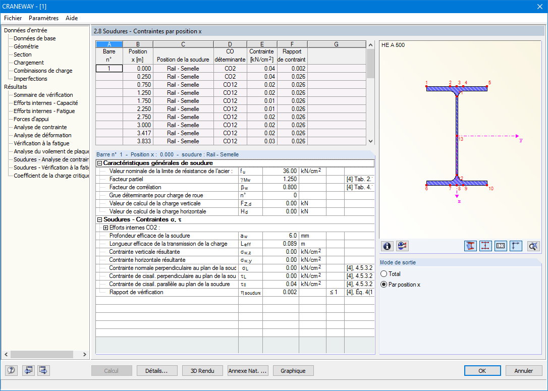 2.8 Soudures - Contraintes par position x