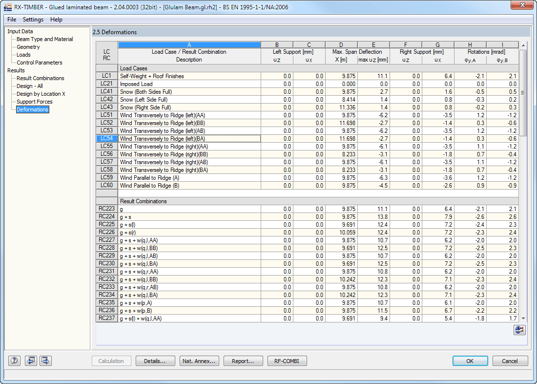 Fenêtre 2.5 Déformations