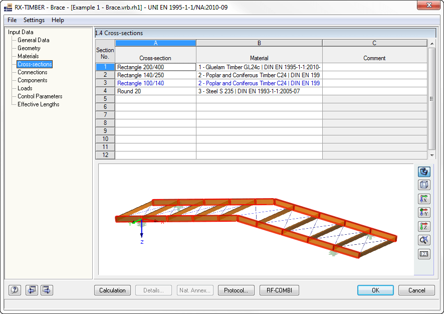 Fenêtre 1.4 Sections