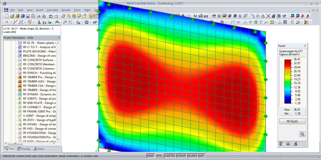 Modules additionnels pour l'analyse structurale et le calcul de structures en verre