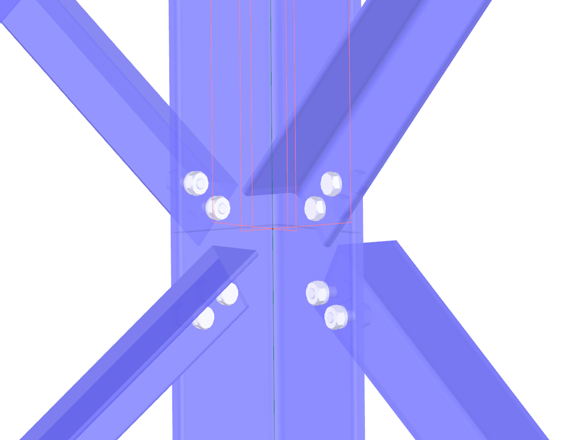 RFEM/RSTAB-Zusatzmodul RF-/JOINTS Stahl - Mast | Gelenkige Anschlüsse von Gittermaststäben nach EC 3