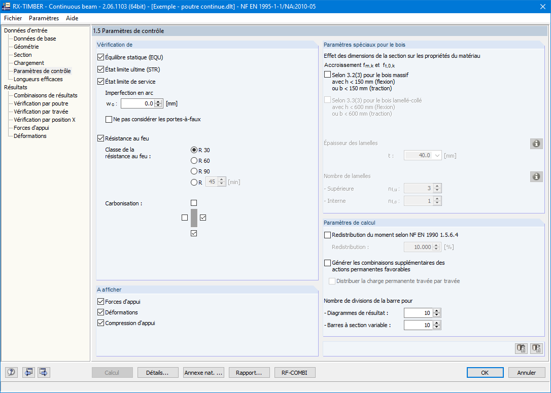 Maske 1.5 Steuerungsparameter