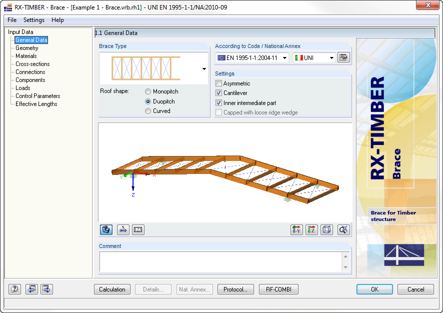 Fenêtre 1.1 Données de base