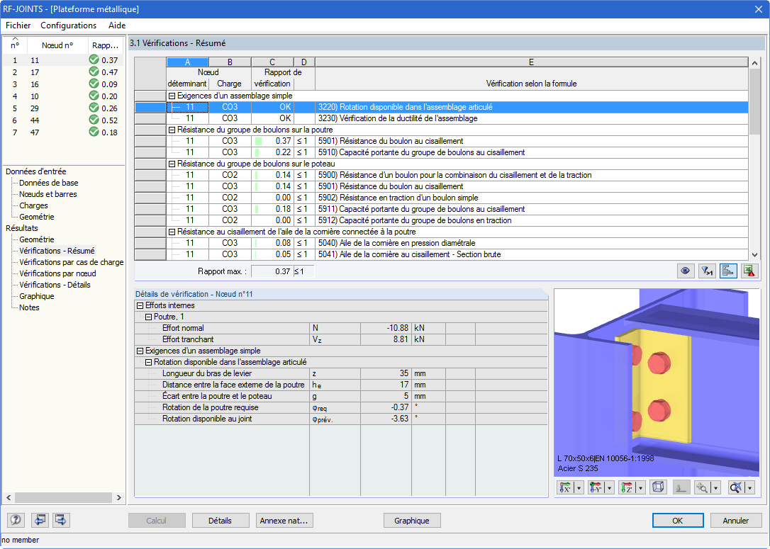 Fenêtre 3.1 Vérification - Résumé