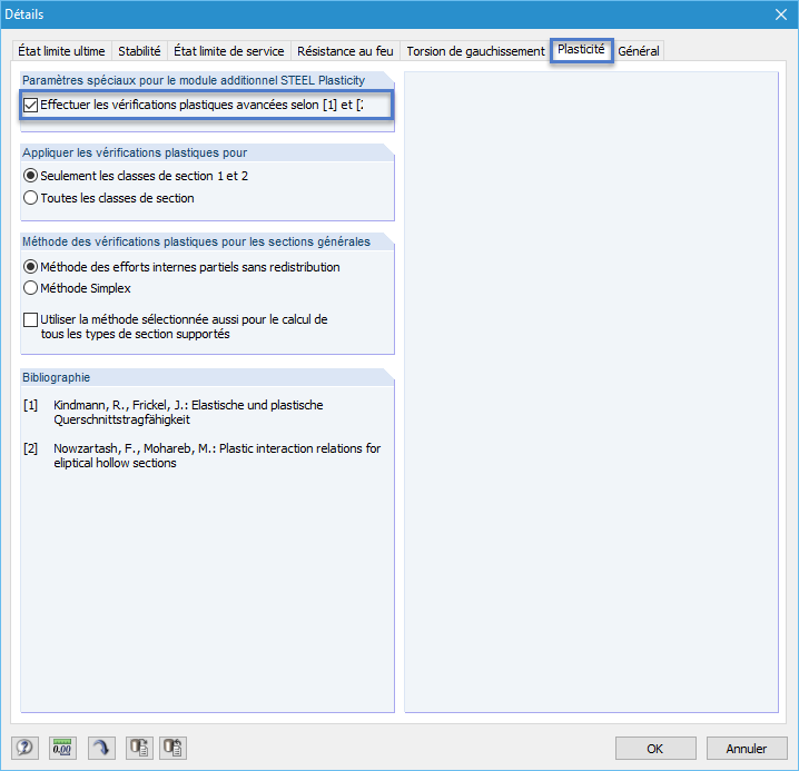 Activation du module additionnel RF-/STEEL Plasticity dans RF-/STEEL EC3