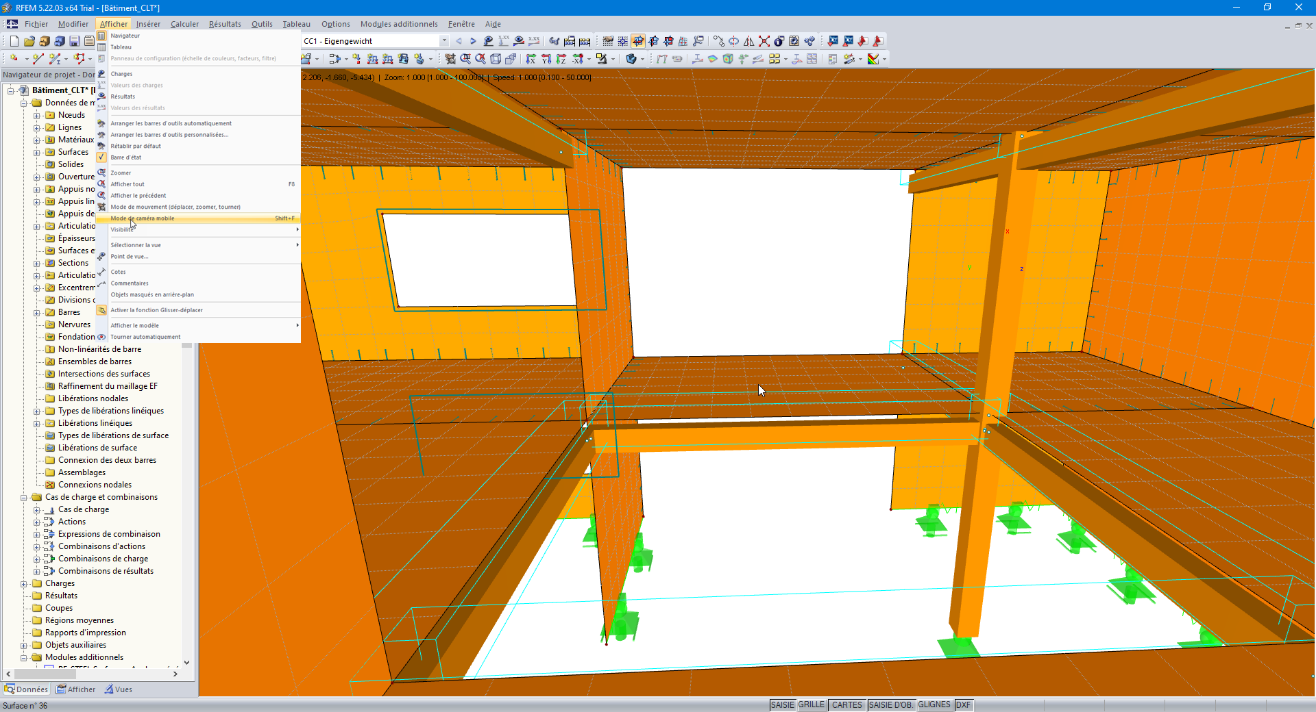 Activation du mode Caméra mobile dans RFEM