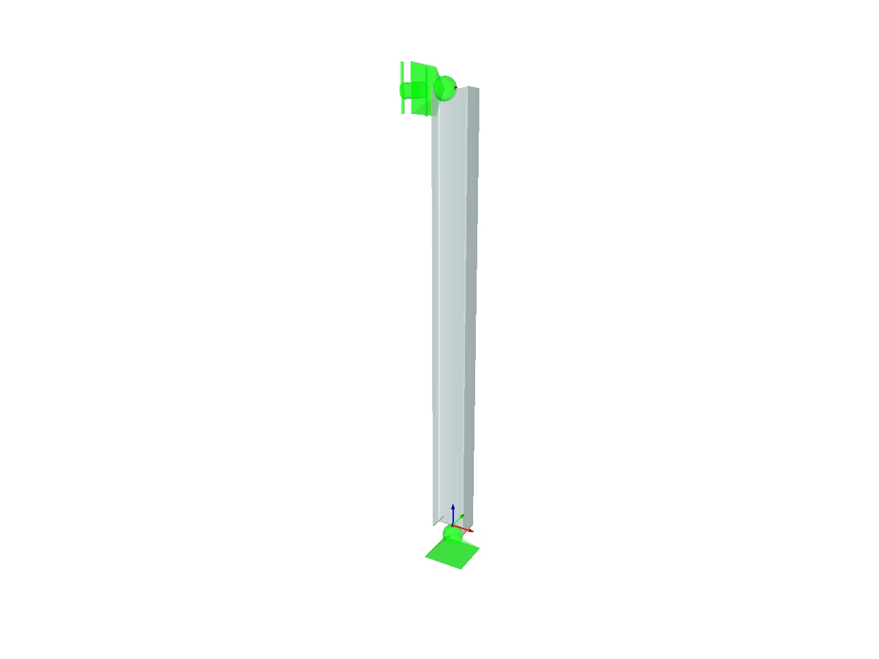 Poutre en compression axiale selon ADM