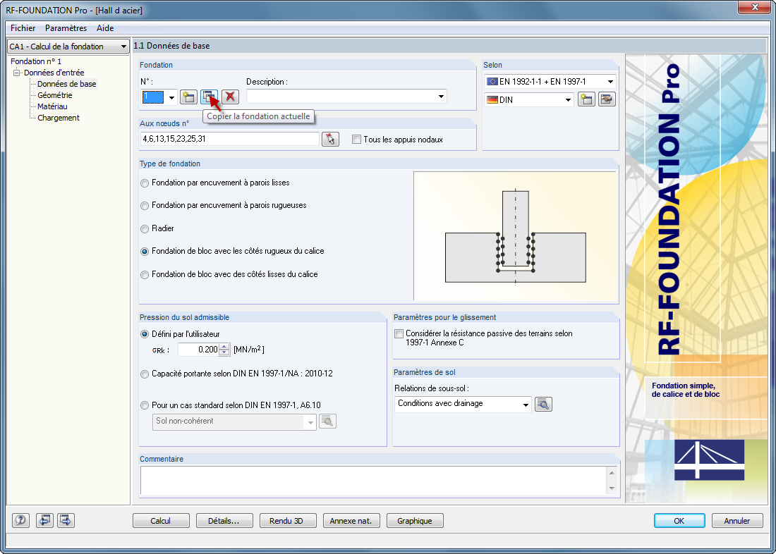 Fonction de copie dans RF-/FOUNDATION Pro