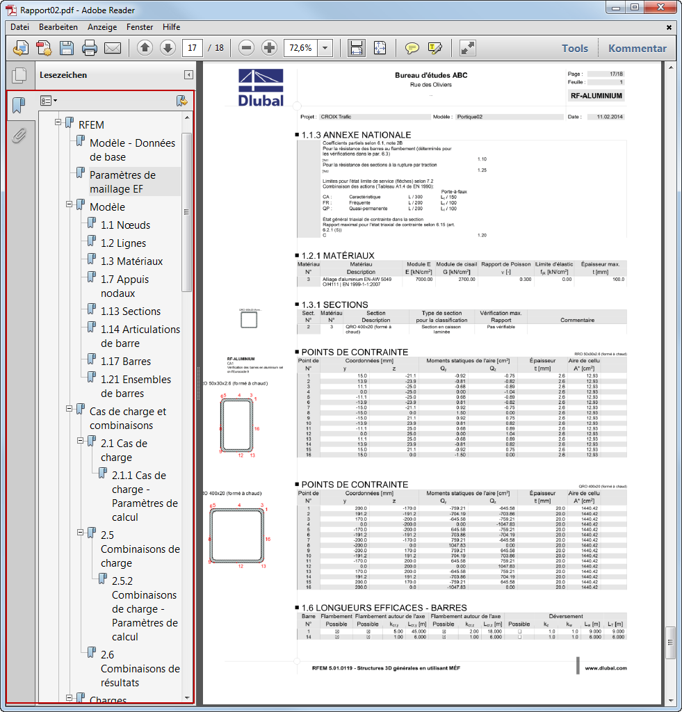 Export au format PDF du rapport d'impression