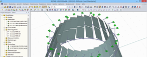 Modèle 3D de la structure porteuse d’un lustre dans RSTAB (© www.stutzkiengineering.com)