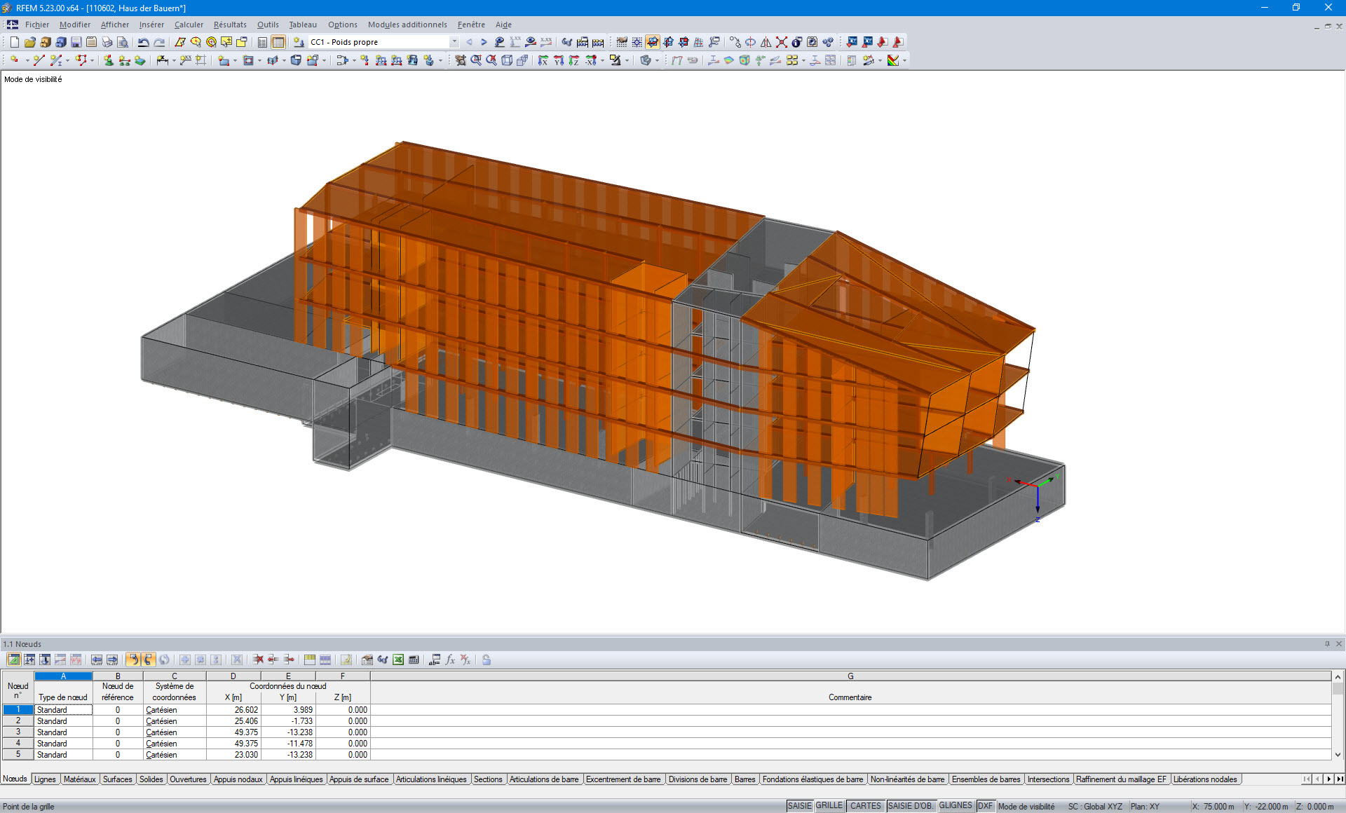 RFEM-Modell des „Haus der Bauern“ (© Göppert Bauingenieure)