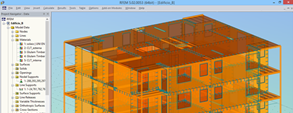 Modèle 3D du bâtiment B dans RFEM