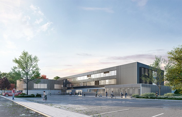 Vue d'architecte du collège Marie Curie de Fontoy (© KL Architectes - Bagard & Luron)