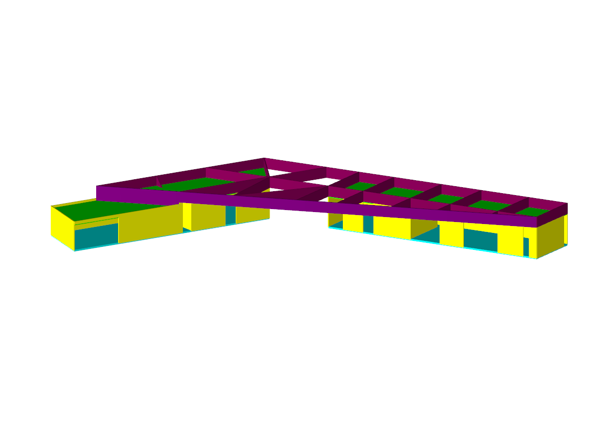 Modèle RFEM du centre de sports nautiques (© Kmod Enginyeria en Fusta SL)