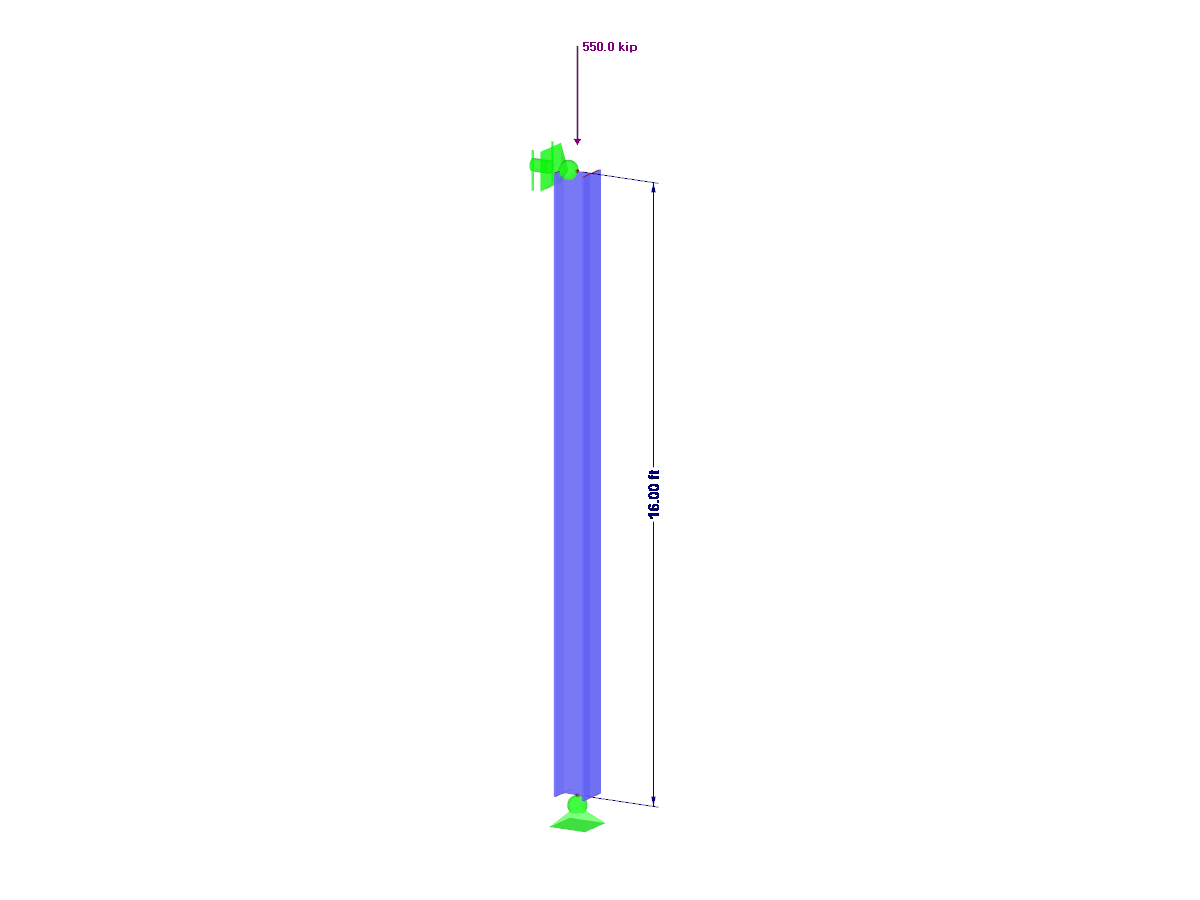 Colonne W10X66 définie par l'utilisateur