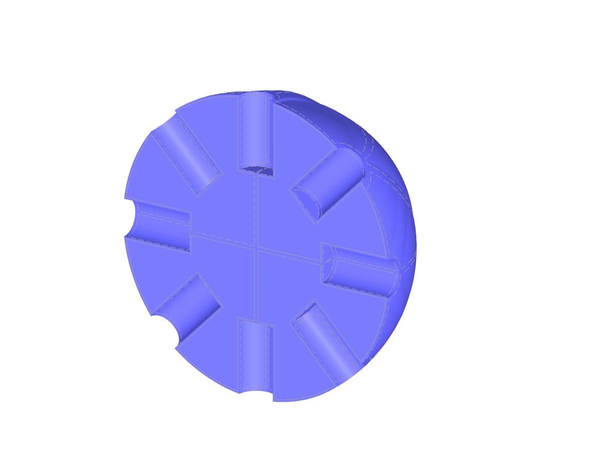 Organe de fixation sphérique 3D pour barres