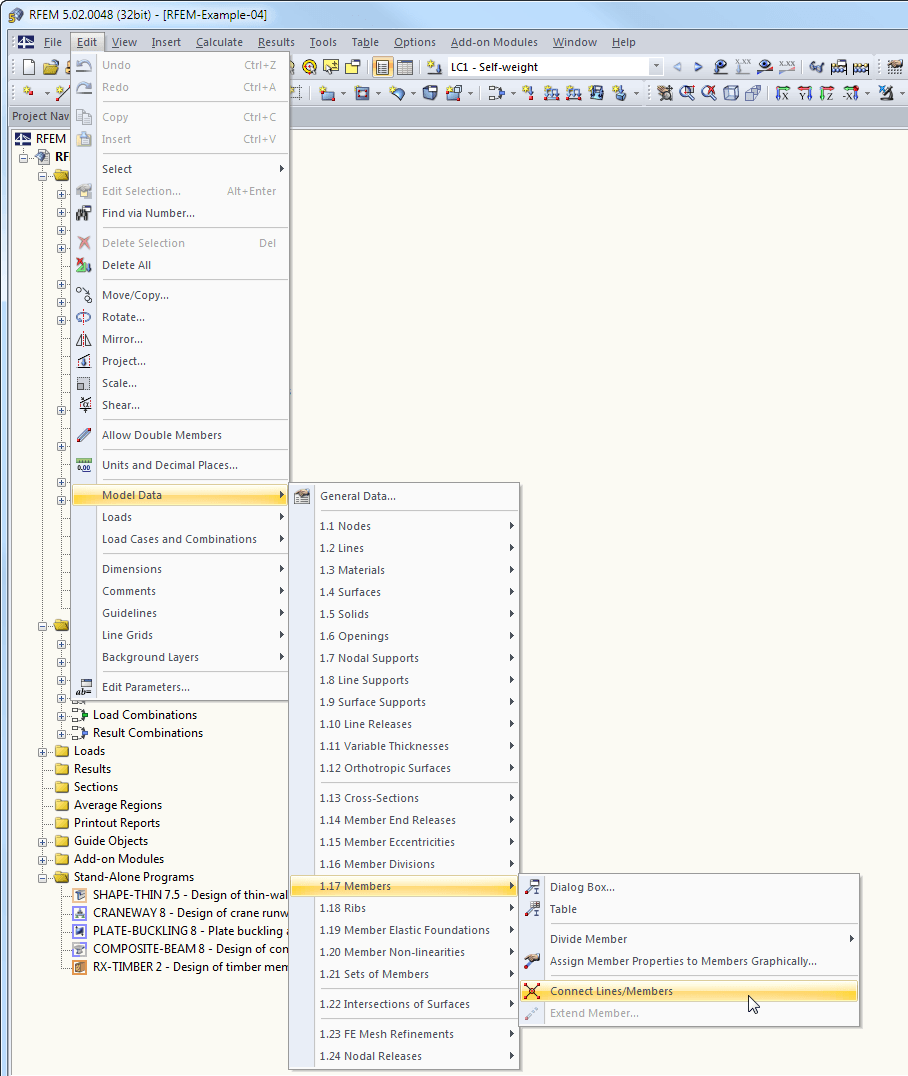 Connecter les lignes et les barres