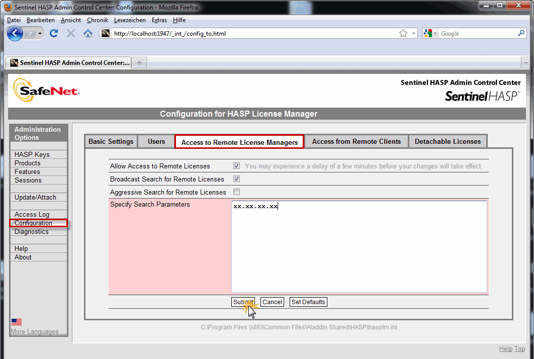 ACC - Serveur de configuration pour IP