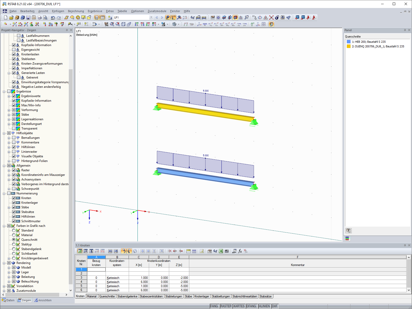 Modèle dans RSTAB 8.21.02