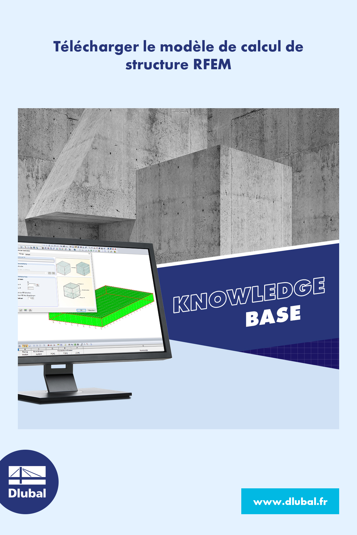 Modèle de calcul de structure RFEM à télécharger