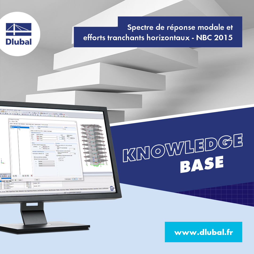Analyse du spectre de réponse modale et \n efforts tranchants horizontaux - NBC 2015