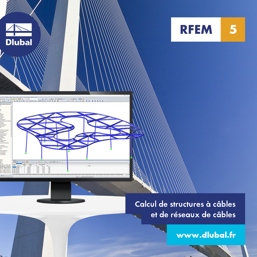 Calcul de structures à câbles \n et de réseaux de câbles