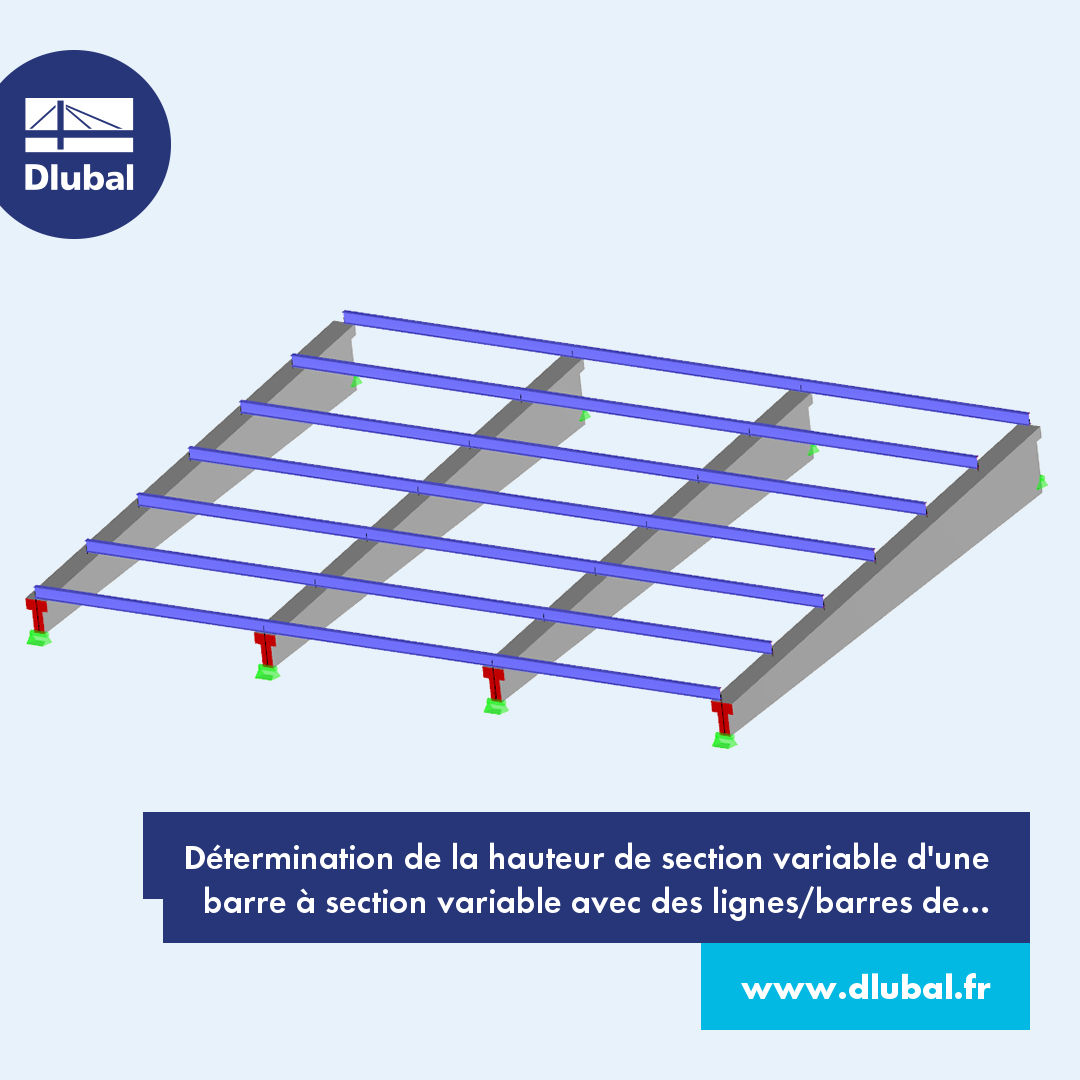 Détermination de la hauteur variable de la section d’une barre à section variable à l’aide de « Connecter les lignes ou les barres »