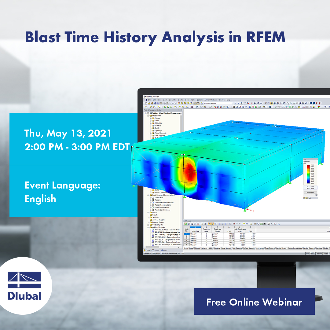 Blast Time History Analysis in RFEM