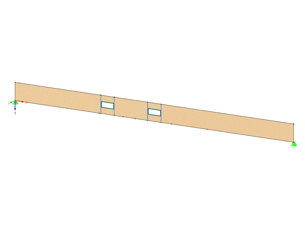 Poutre BauBuche avec ouvertures dans RFEM (© PIRMIN JUNG)