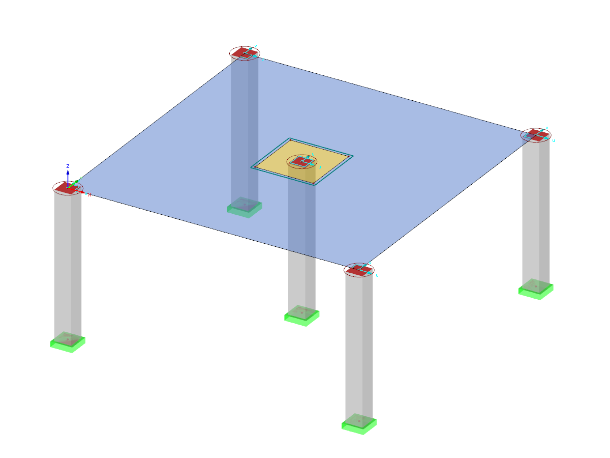 FAQ 005014 | Comment modéliser une zone épaissie de ma dalle de béton dans RFEM, comme une plaque de chute, par exemple ?