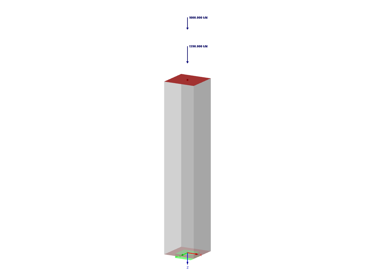 Modèle RFEM avec les charges permanente et variable