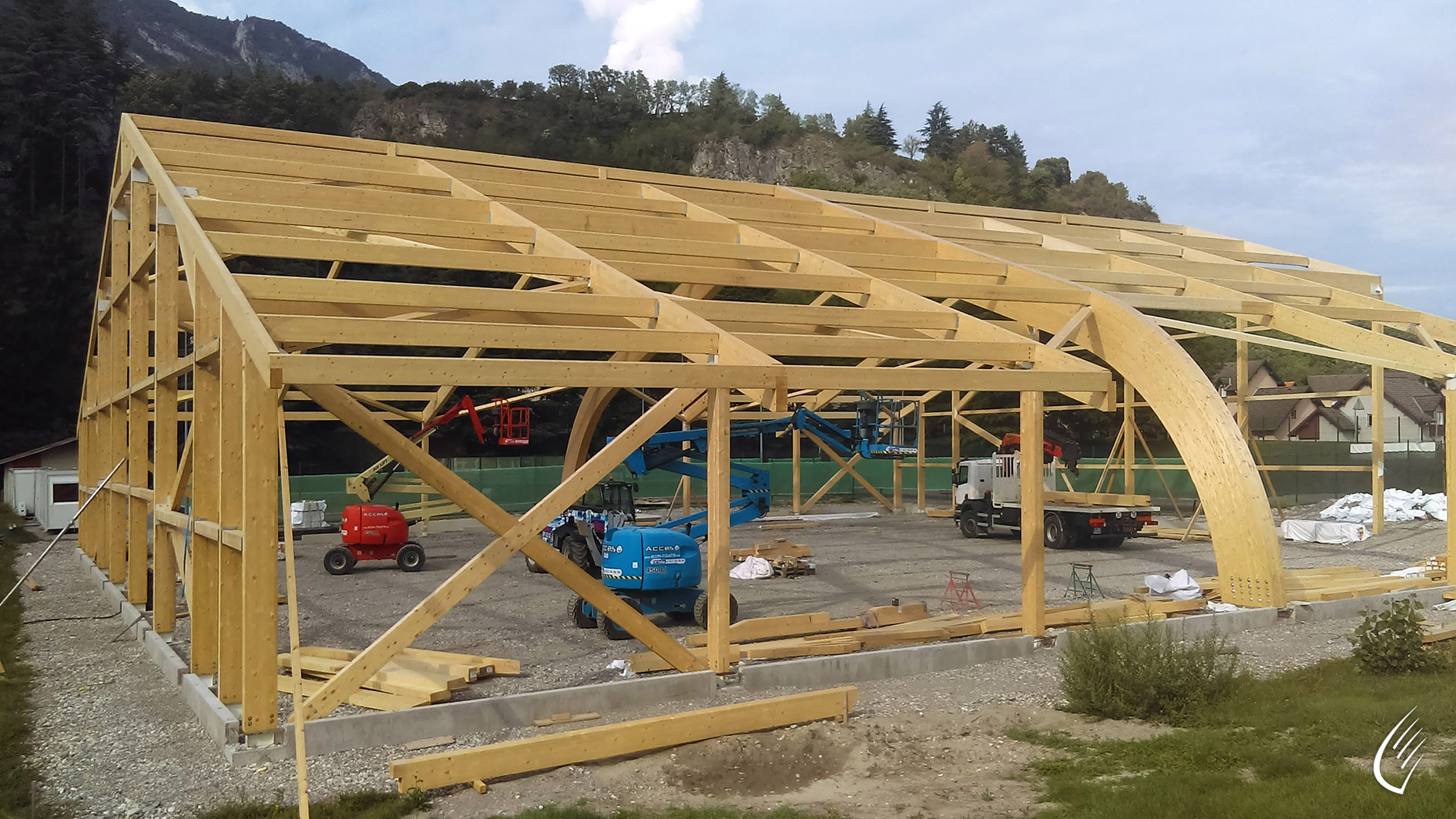 Structure en bois lamellé-collé, Montmélian, France (© cbs-cbt )