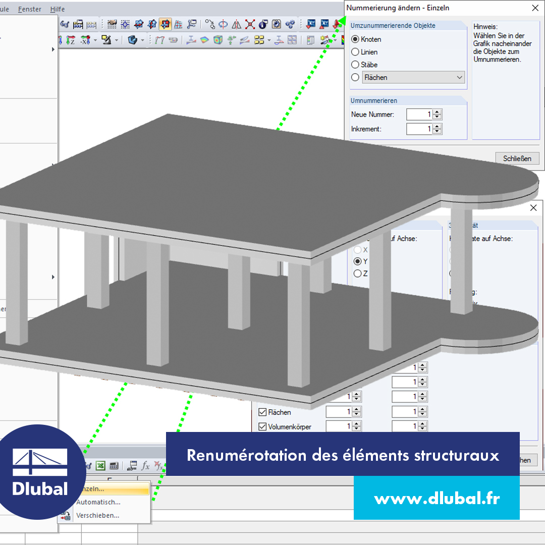 Renumérotation des éléments structuraux