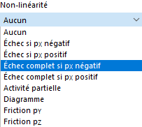 Sélection de la non-linéarité de l'appui