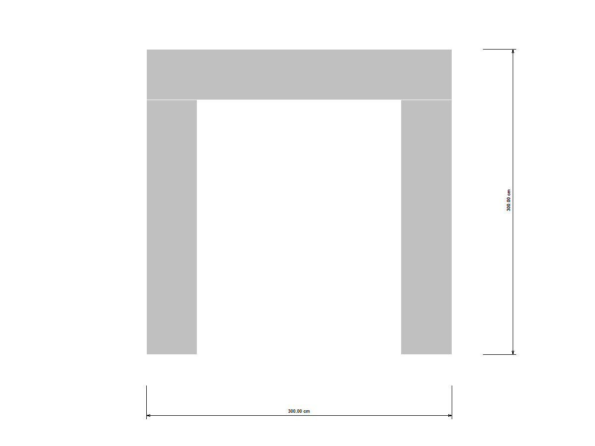 Section en U avec des lignes de connexion verticales | section