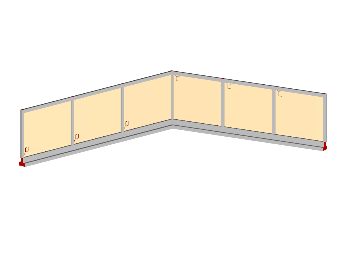 Mur en maçonnerie à angle variable