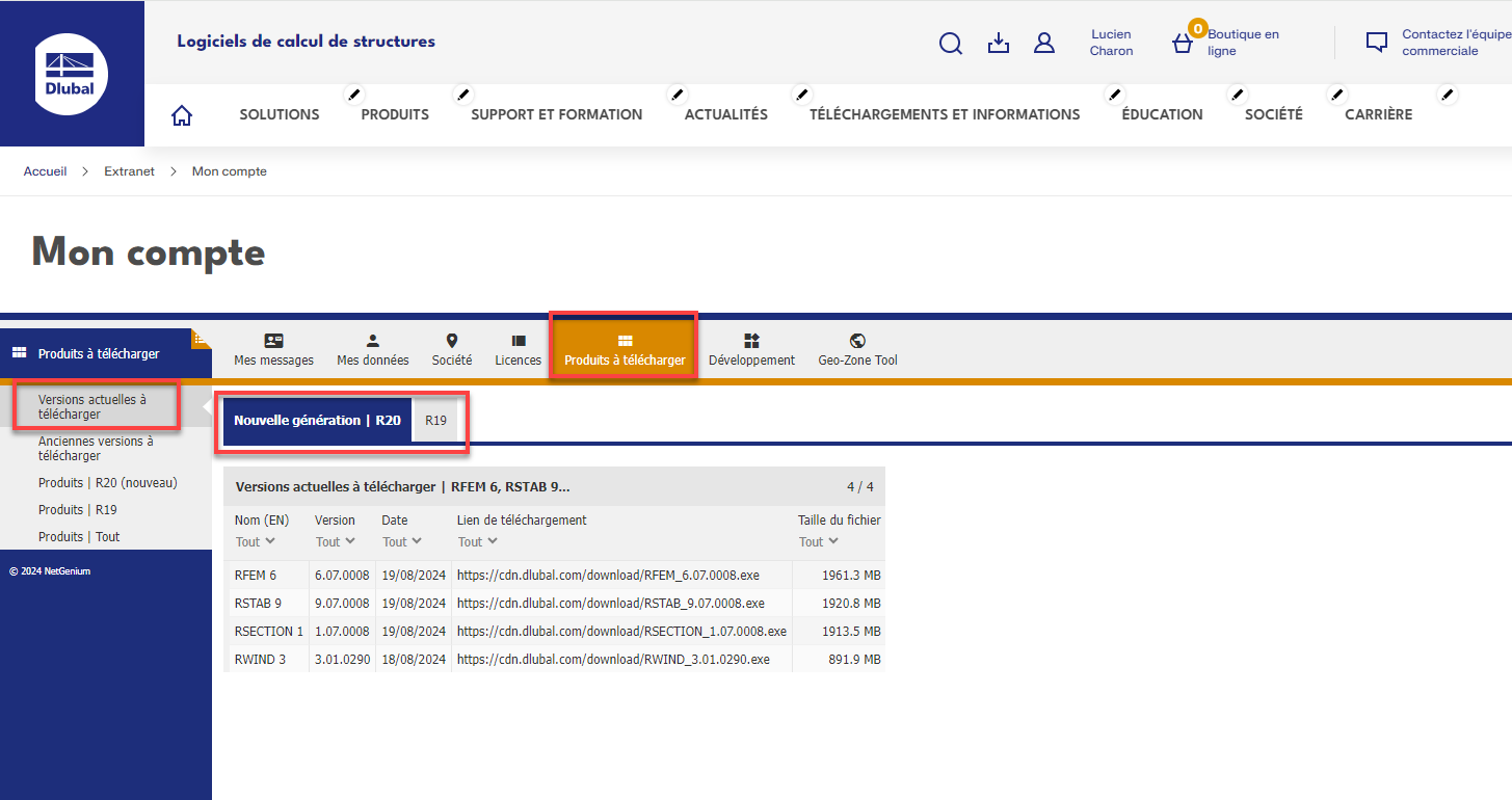 FAQ 005108 | Comment télécharger les dernières versions de RFEM et RSTAB ?