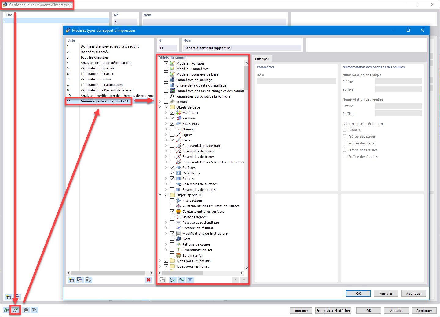 FAQ 005119 | Comment puis-je créer des rapports d'impression standardisés avec RFEM 6 et RSTAB 9 et les enregistrer en tant que modèles sur d'autres ordinateurs ?