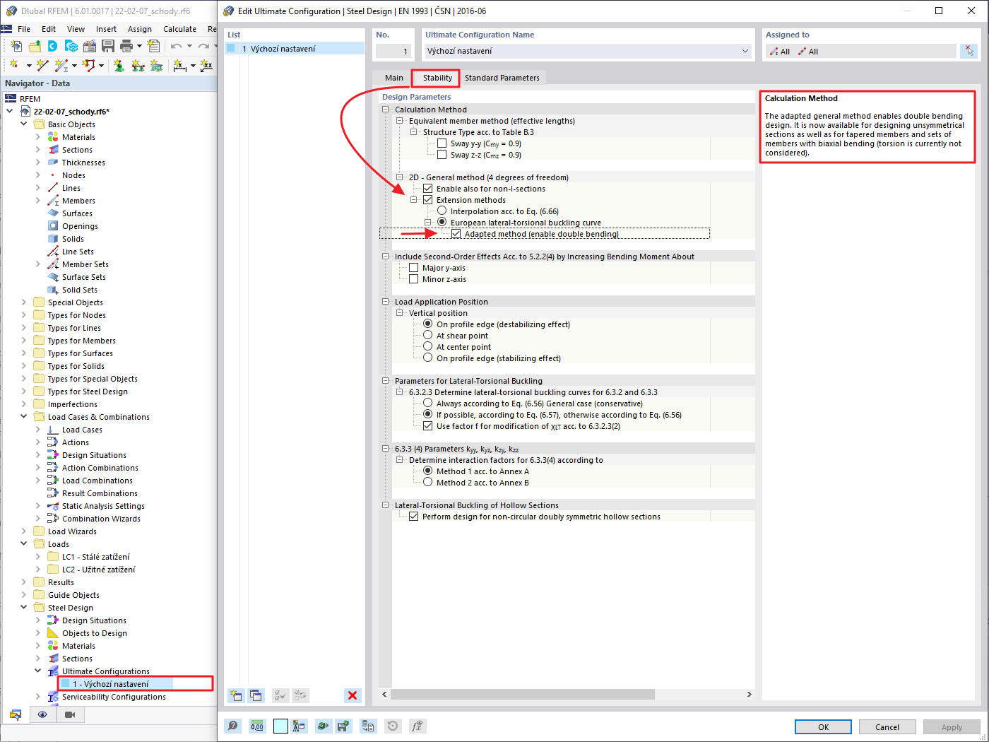 FAQ 005205 | Je ne peux pas analyser une section UPN soumise à une double flexion dans le logiciel. Est-il possible de le faire ?