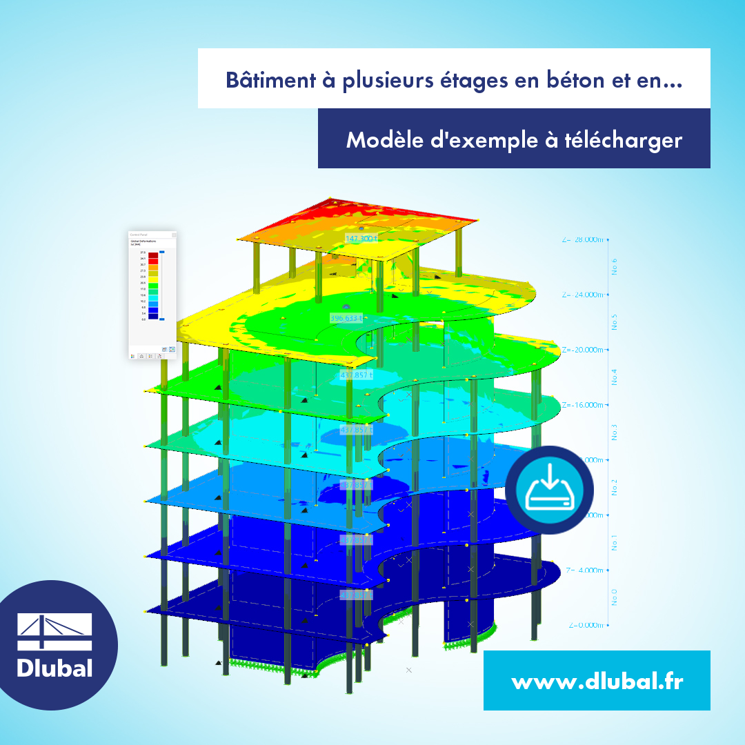 Bâtiment à plusieurs étages en béton et en acier