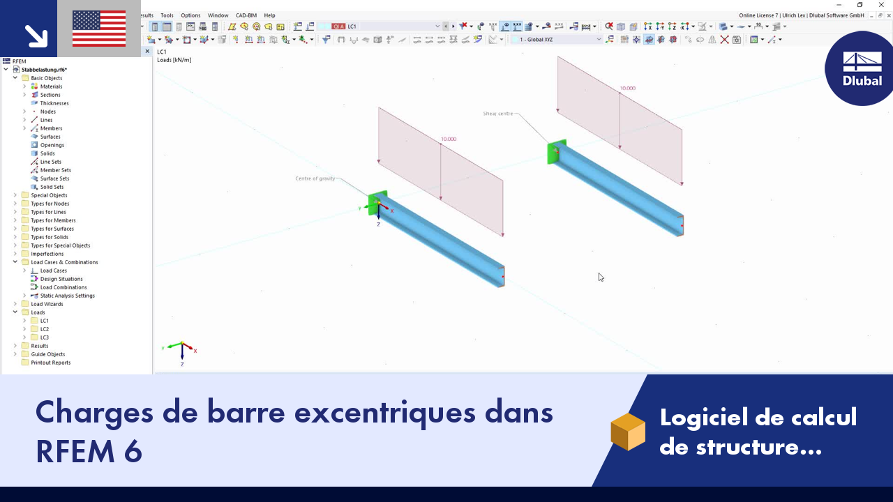 Vidéo : Charges de barre excentriques dans RFEM 6