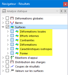 Résultats pour les surfaces dans le navigateur