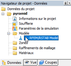 Navigateur de projet - Données