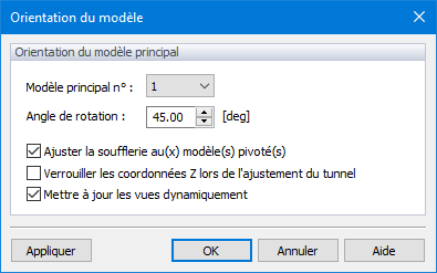 Orientation du modèle