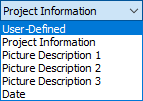 Options d’impression, Légende, Contenu