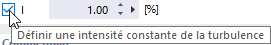 Définition d'une intensité de turbulence uniforme