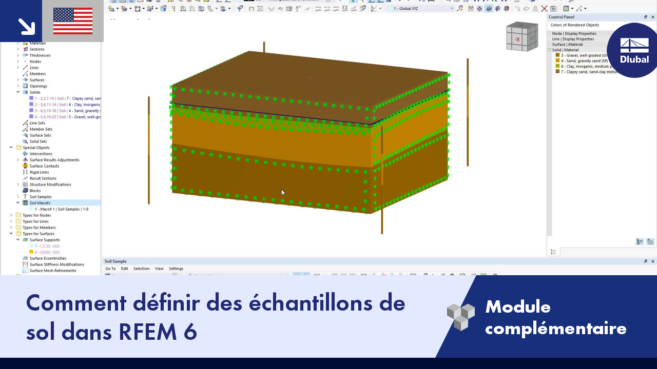 Comment définir des échantillons de sol dans RFEM 6