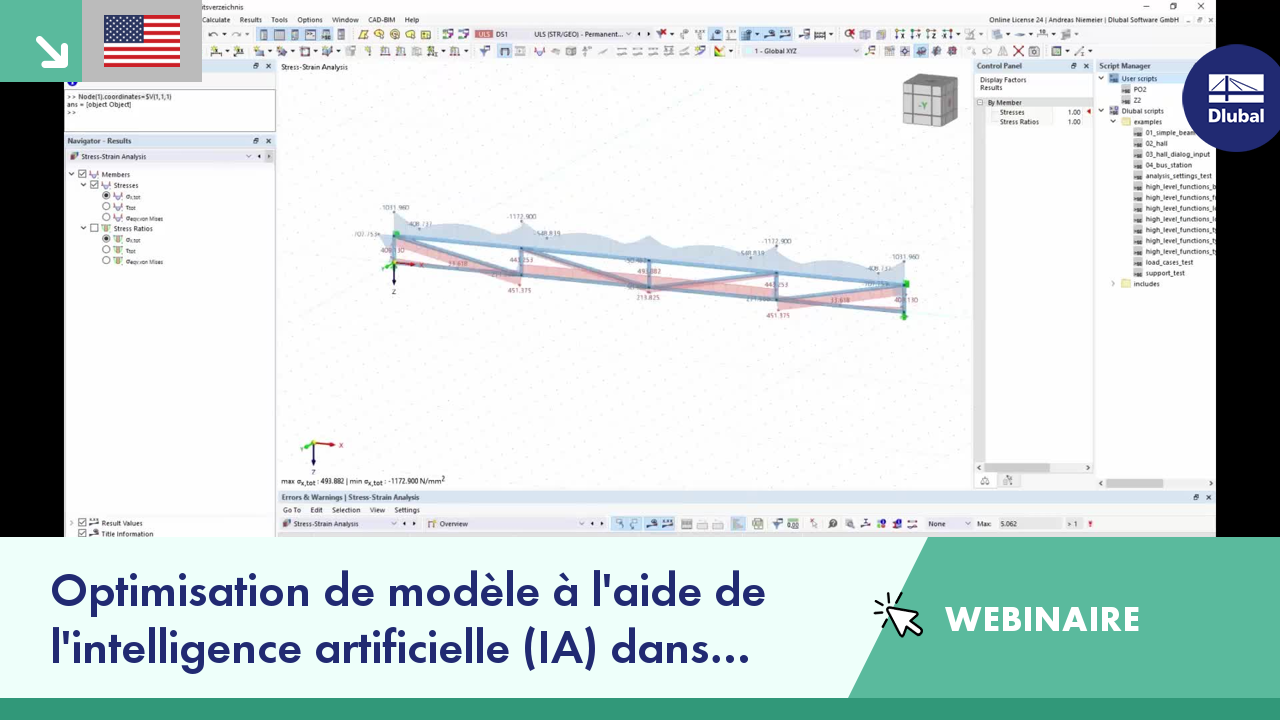 Optimisation de modèle à l'aide de l'intelligence artificielle (IA) dans RFEM 6